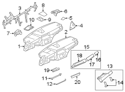 INSTRUMENT PANEL COMPONENTS.