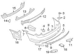 REAR BUMPER. BUMPER & COMPONENTS.