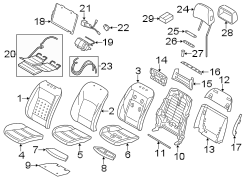 SEATS & TRACKS. FRONT SEAT COMPONENTS.