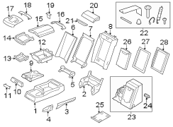 SEATS & TRACKS. REAR SEAT COMPONENTS.