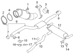 EXHAUST SYSTEM. EXHAUST COMPONENTS.