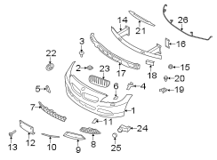 FRONT BUMPER. BUMPER & COMPONENTS.