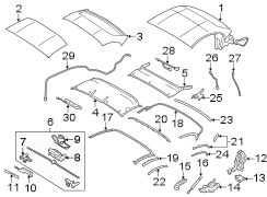 Convertible top. Cover & components.
