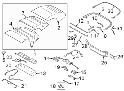 Convertible Top Hardware Kit