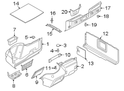 Interior Quarter Panel Trim Panel Insert (Front, Upper)