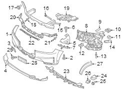 Bumper Impact Absorber (Front, Upper)