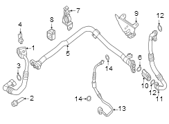 CLAMP. Refrigerant. AIR. Mount. (A/C). A/C Refrigerant Line.