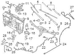 Windshield Washer Nozzle Support