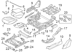 Seat Frame Trim Panel Bracket (Left)