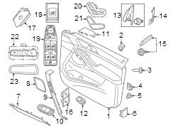 Memory switch cover plate. Trim control unit seat fu. 