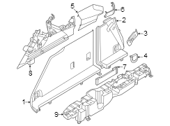 Quarter Panel Trim Panel Bracket (Upper)