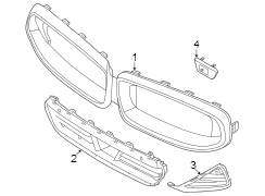 Grille Molding (Front, Upper, Lower). Grille Molding. Center.