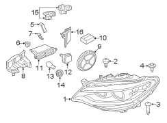 FRONT LAMPS. HEADLAMP COMPONENTS.