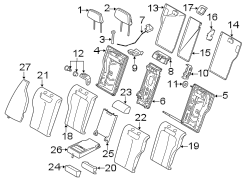 SEATS & TRACKS. REAR SEAT COMPONENTS.