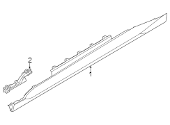 Rocker Panel Molding Bracket (Left)