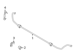 Rear suspension. Stabilizer bar & components.