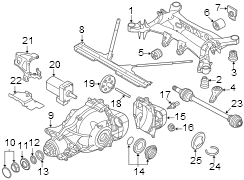 Rear suspension. Axle & differential.