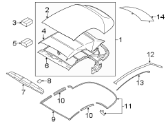 CONVERTIBLE/SOFT TOP. FRAME & COMPONENTS.