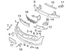 Front bumper. Bumper & components.