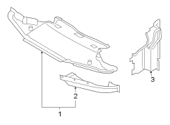 RADIATOR SUPPORT. SPLASH SHIELDS.