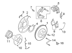 REAR SUSPENSION. BRAKE COMPONENTS.