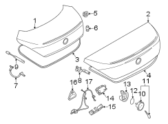 TRUNK LID. LID & COMPONENTS.