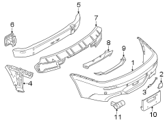 REAR BUMPER. BUMPER & COMPONENTS.