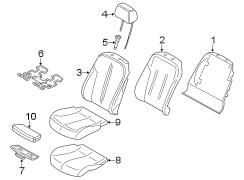 SEATS & TRACKS. FRONT SEAT COMPONENTS.