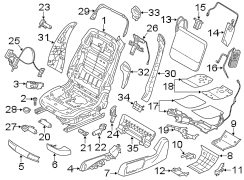 SEATS & TRACKS. FRONT SEAT COMPONENTS.