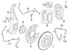 FRONT SUSPENSION. BRAKE COMPONENTS.