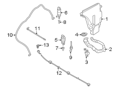 WINDSHIELD. WASHER COMPONENTS.