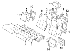 SEATS & TRACKS. REAR SEAT COMPONENTS.