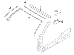 ROOF. WINDSHIELD HEADER & COMPONENTS.