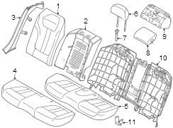 Seat Back Bolster Cushion Cover (Left)