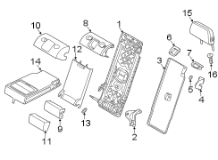 Seats & tracks. Rear seat components.