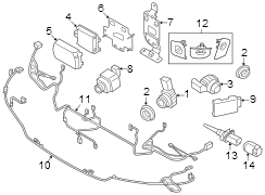 Front bumper. Electrical components.