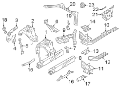 Fender. Structural components & rails.