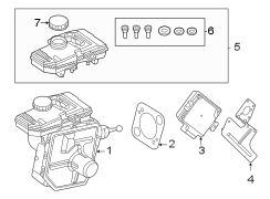 Cowl. Components on dash panel.