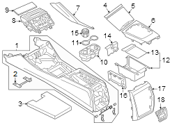 Center console.