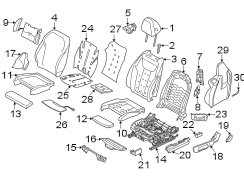 Seats & tracks. Passenger seat components.