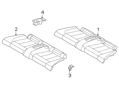 Seats & tracks. Rear seat components.