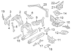 Floor Side Rail (Right, Rear, Upper, Lower)