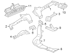 Instrument Panel Air Duct (Right, Rear)