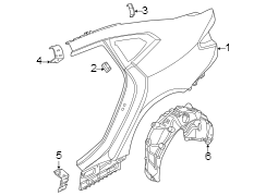 Quarter Panel Splash Shield (Rear)