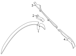 Wheel Arch Molding Bracket (Left, Rear)