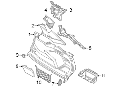 Trunk Floor Storage Box (Rear)