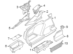 Quarter Panel Trim Panel Bracket (Left, Lower)