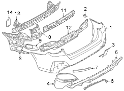 Bumper Cover Support Rail (Right, Rear)