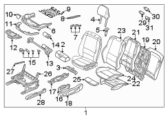 SEATS & TRACKS. FRONT SEAT COMPONENTS.