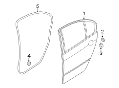 REAR DOOR. DOOR & COMPONENTS.